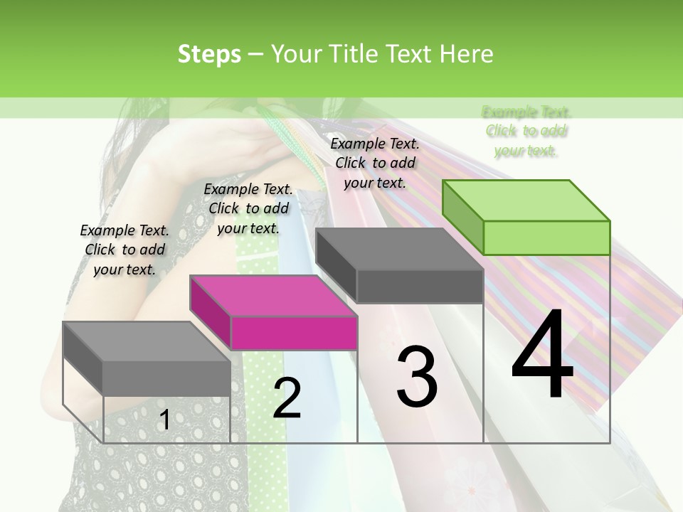 A Beautiful Woman Holding Shopping Bags Powerpoint Template PowerPoint Template