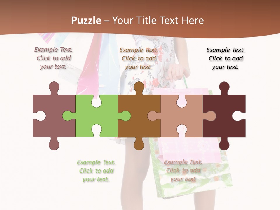 White Joy Shopper PowerPoint Template