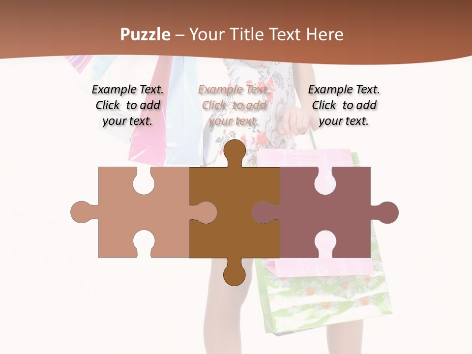 White Joy Shopper PowerPoint Template