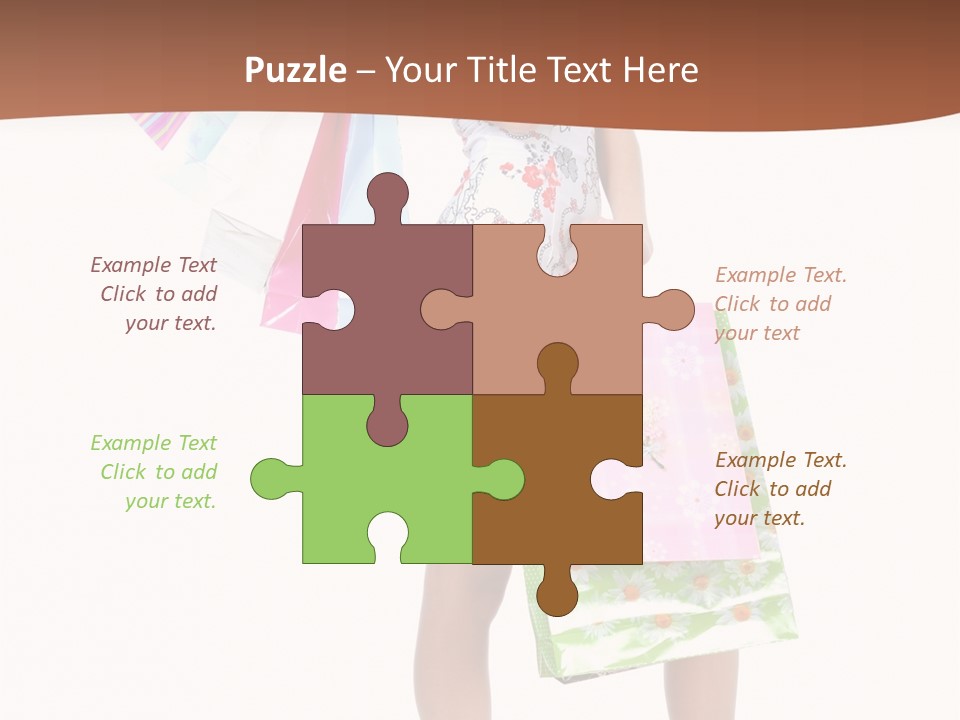 White Joy Shopper PowerPoint Template