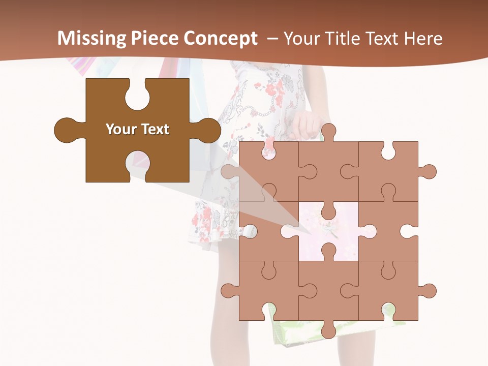 White Joy Shopper PowerPoint Template