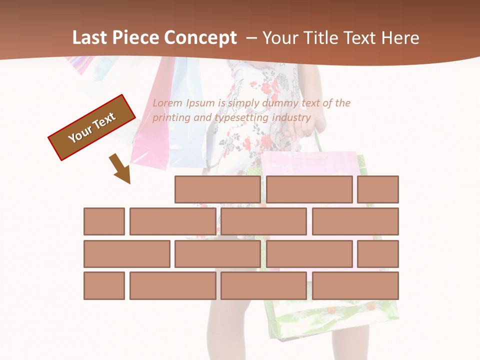 White Joy Shopper PowerPoint Template