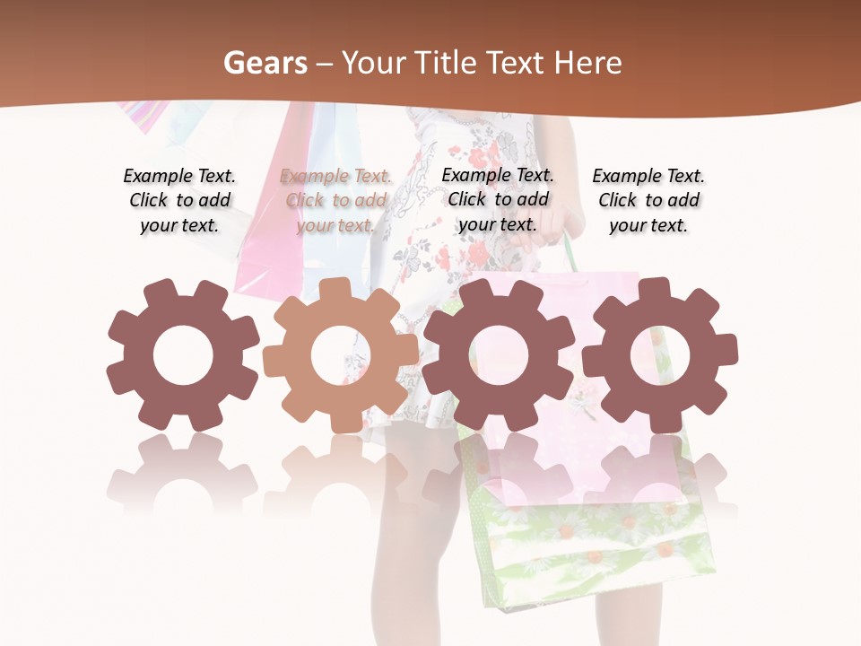 White Joy Shopper PowerPoint Template