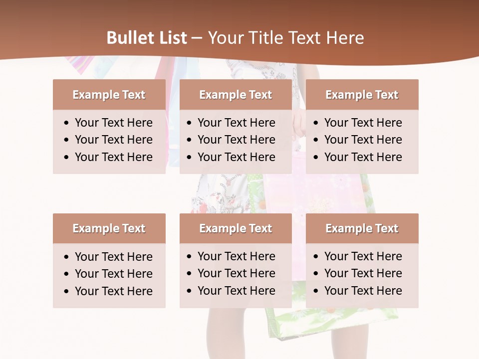 White Joy Shopper PowerPoint Template