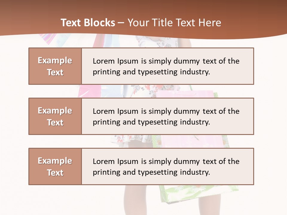 White Joy Shopper PowerPoint Template