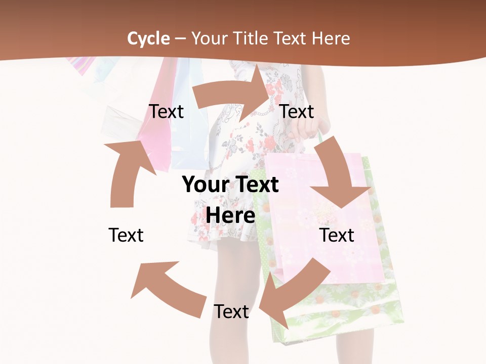 White Joy Shopper PowerPoint Template