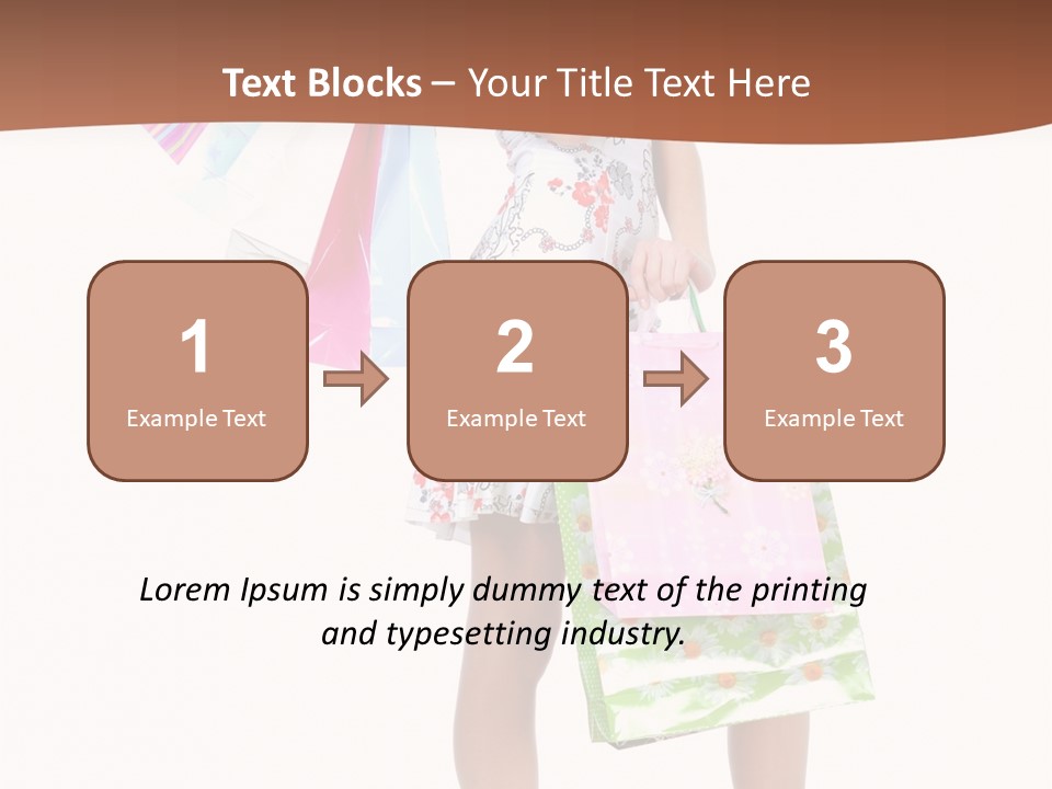 White Joy Shopper PowerPoint Template