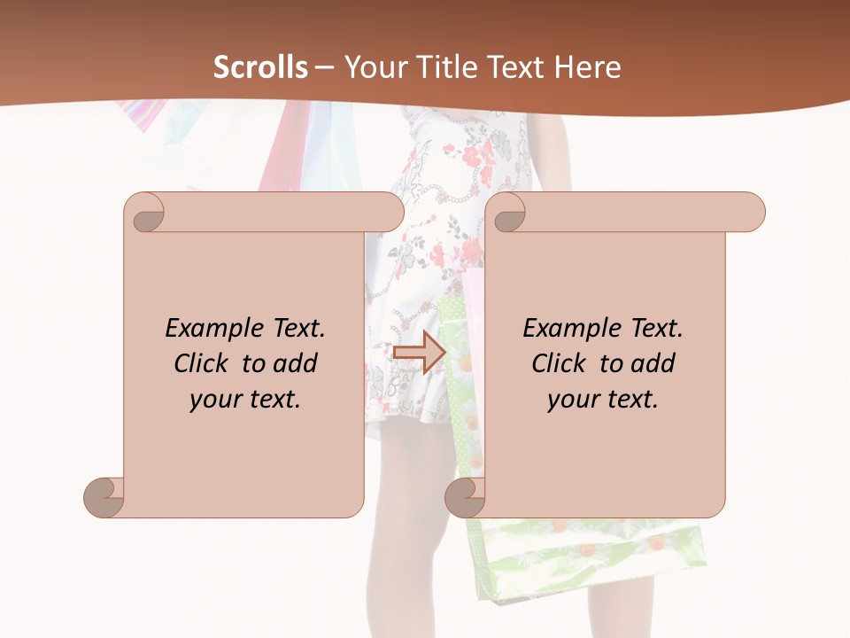 White Joy Shopper PowerPoint Template