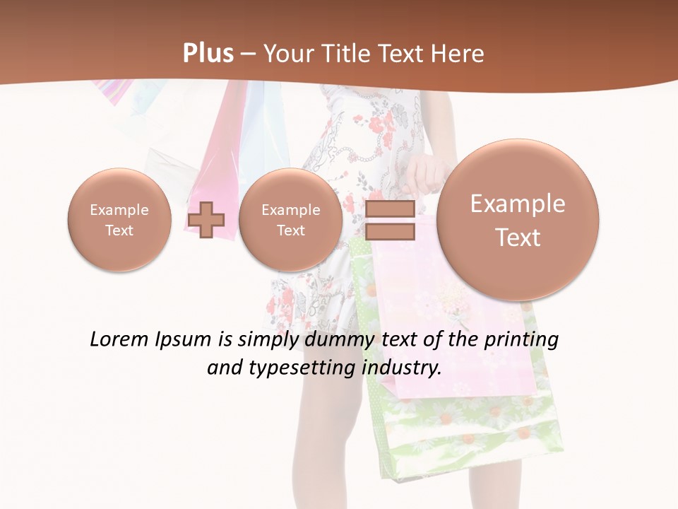 White Joy Shopper PowerPoint Template