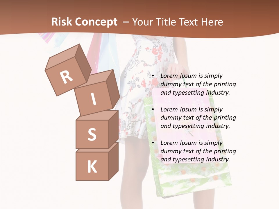 White Joy Shopper PowerPoint Template