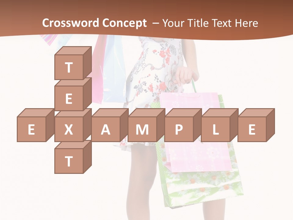 White Joy Shopper PowerPoint Template