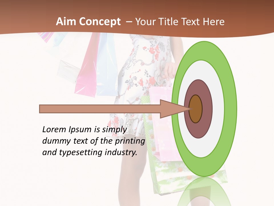 White Joy Shopper PowerPoint Template