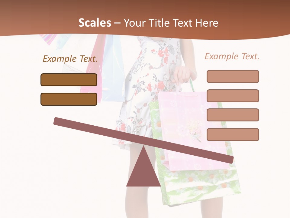 White Joy Shopper PowerPoint Template