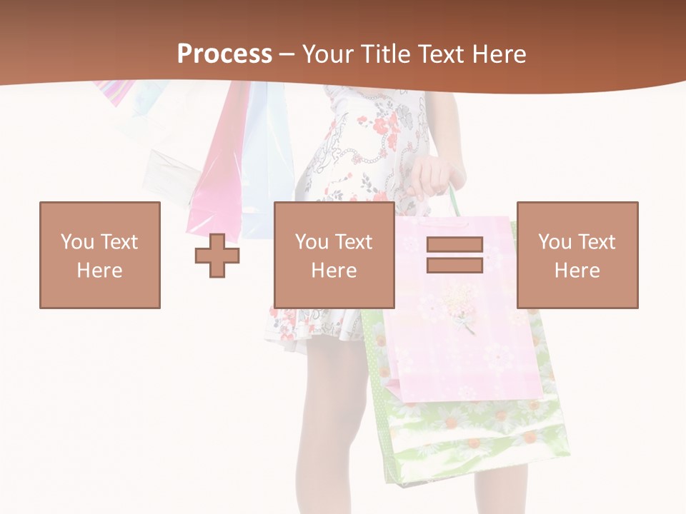 White Joy Shopper PowerPoint Template