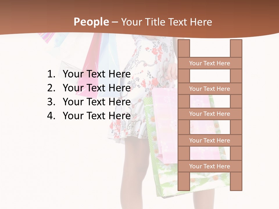 White Joy Shopper PowerPoint Template