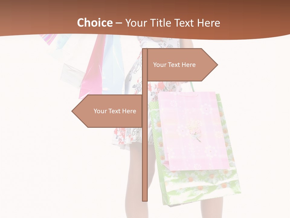 White Joy Shopper PowerPoint Template