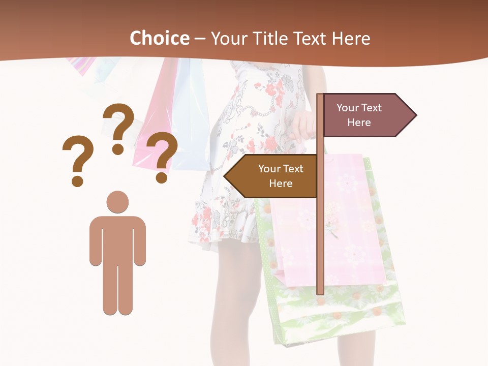 White Joy Shopper PowerPoint Template