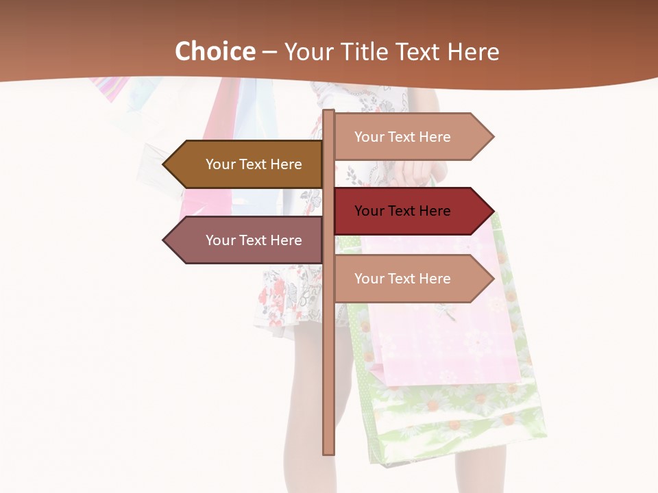 White Joy Shopper PowerPoint Template