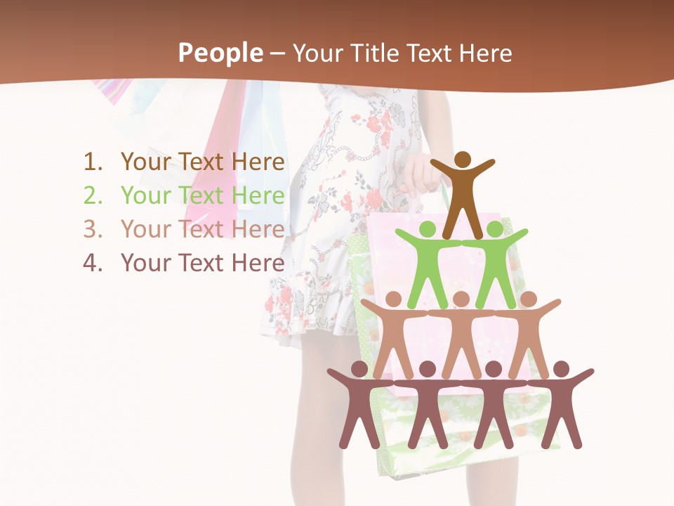 White Joy Shopper PowerPoint Template