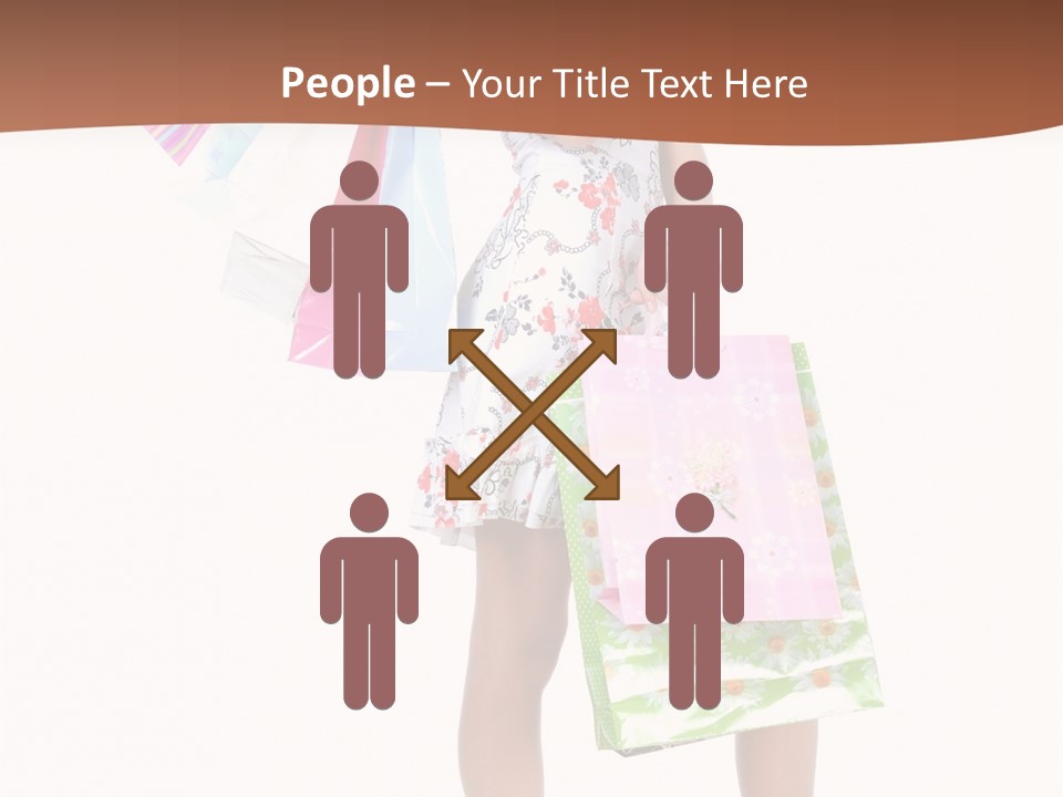 White Joy Shopper PowerPoint Template