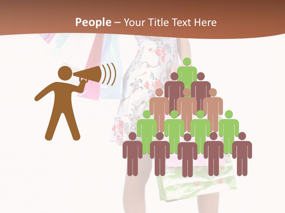 White Joy Shopper PowerPoint Template