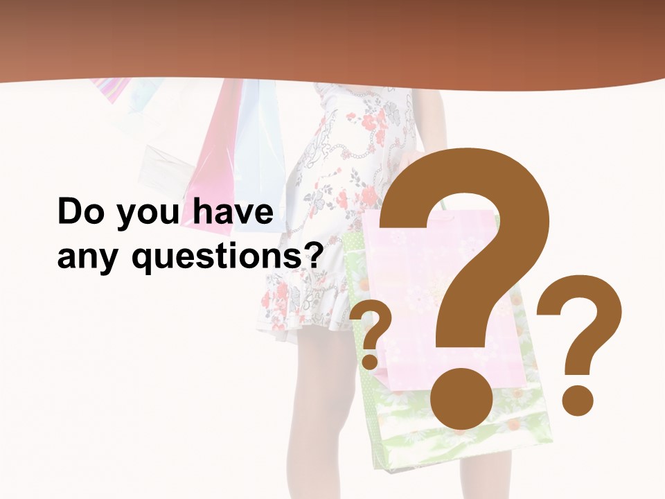 White Joy Shopper PowerPoint Template