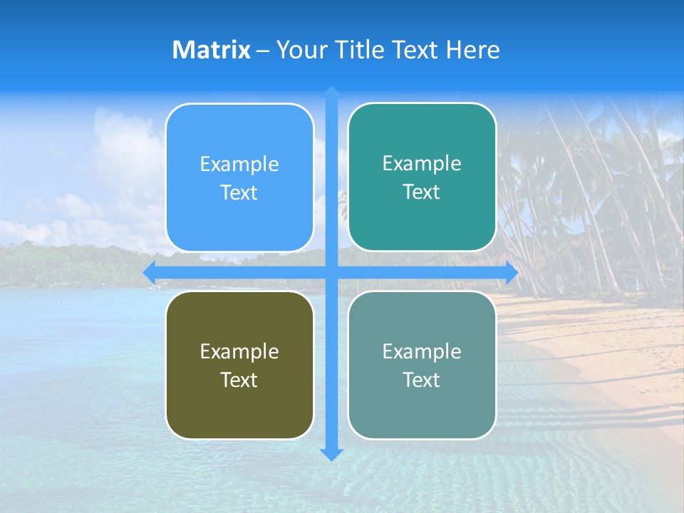 Tribal Turquoise Border PowerPoint Template