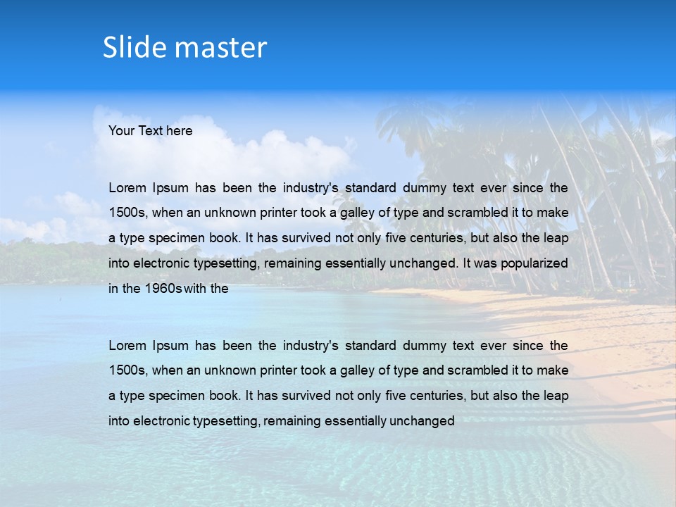 Tribal Turquoise Border PowerPoint Template