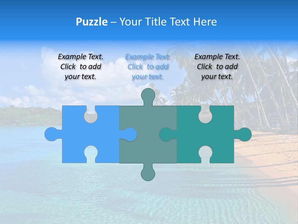 Tribal Turquoise Border PowerPoint Template