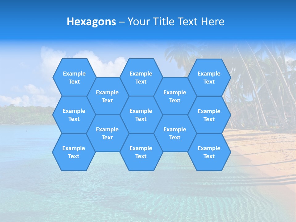 Tribal Turquoise Border PowerPoint Template