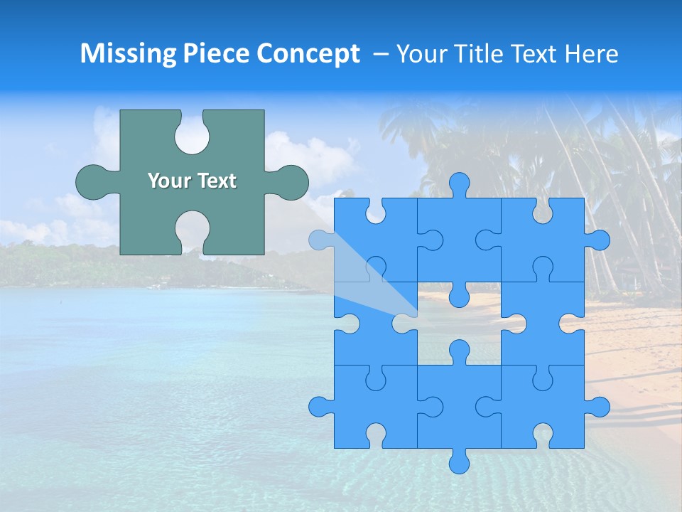 Tribal Turquoise Border PowerPoint Template