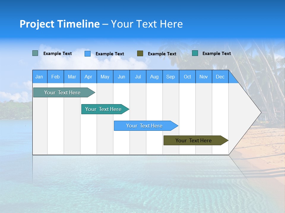Tribal Turquoise Border PowerPoint Template