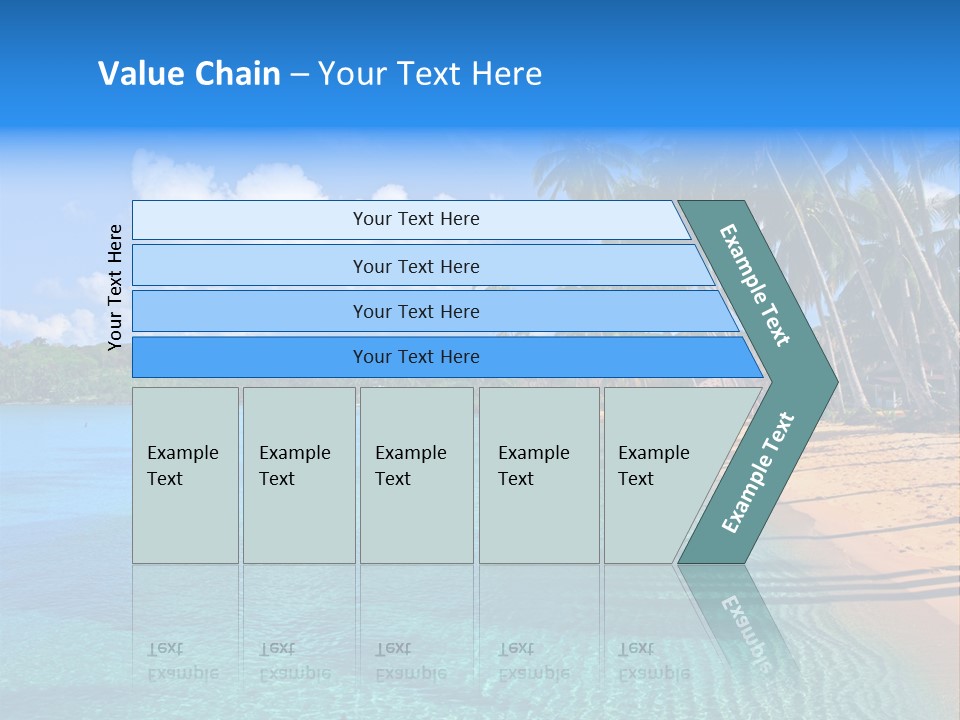 Tribal Turquoise Border PowerPoint Template