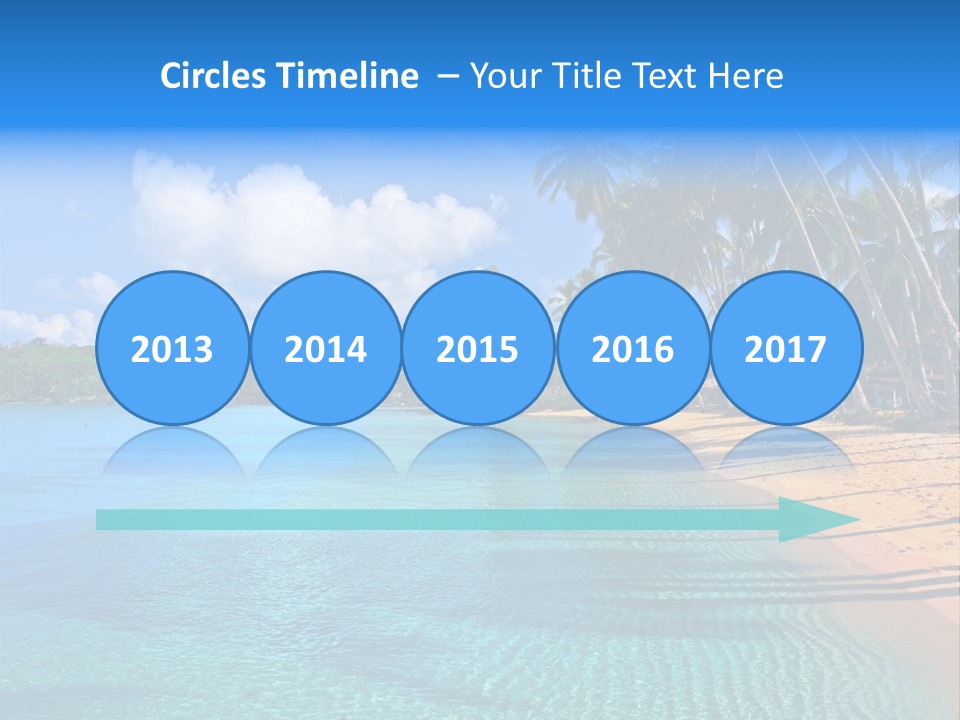 Tribal Turquoise Border PowerPoint Template