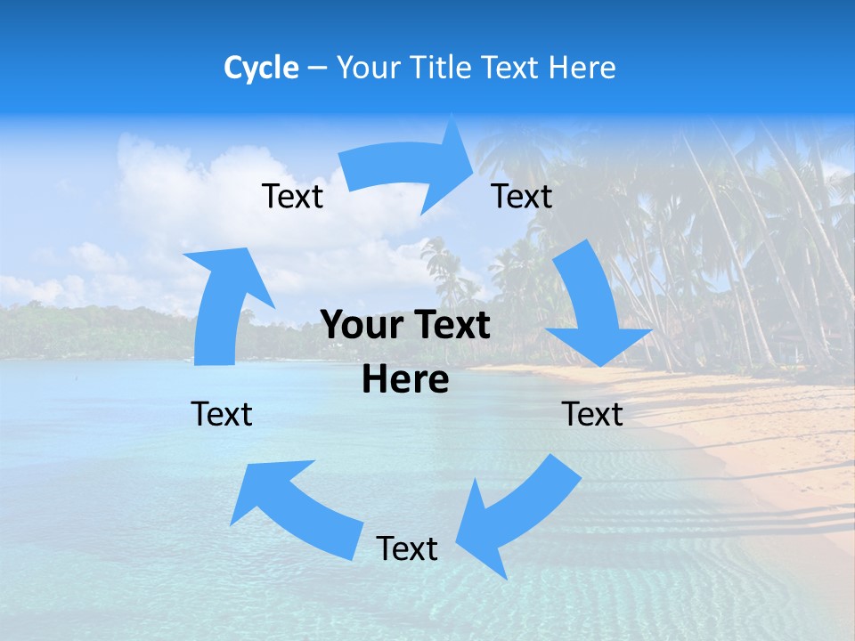 Tribal Turquoise Border PowerPoint Template