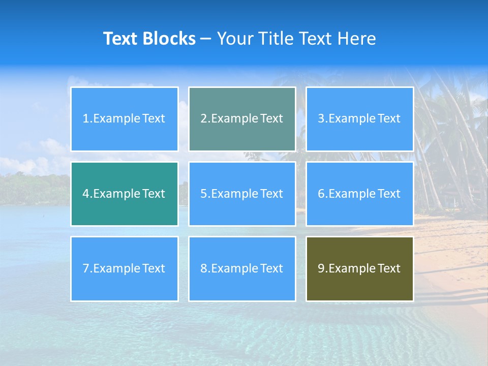 Tribal Turquoise Border PowerPoint Template