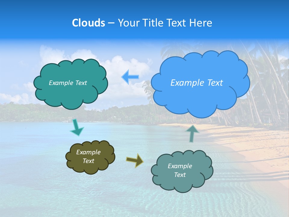 Tribal Turquoise Border PowerPoint Template