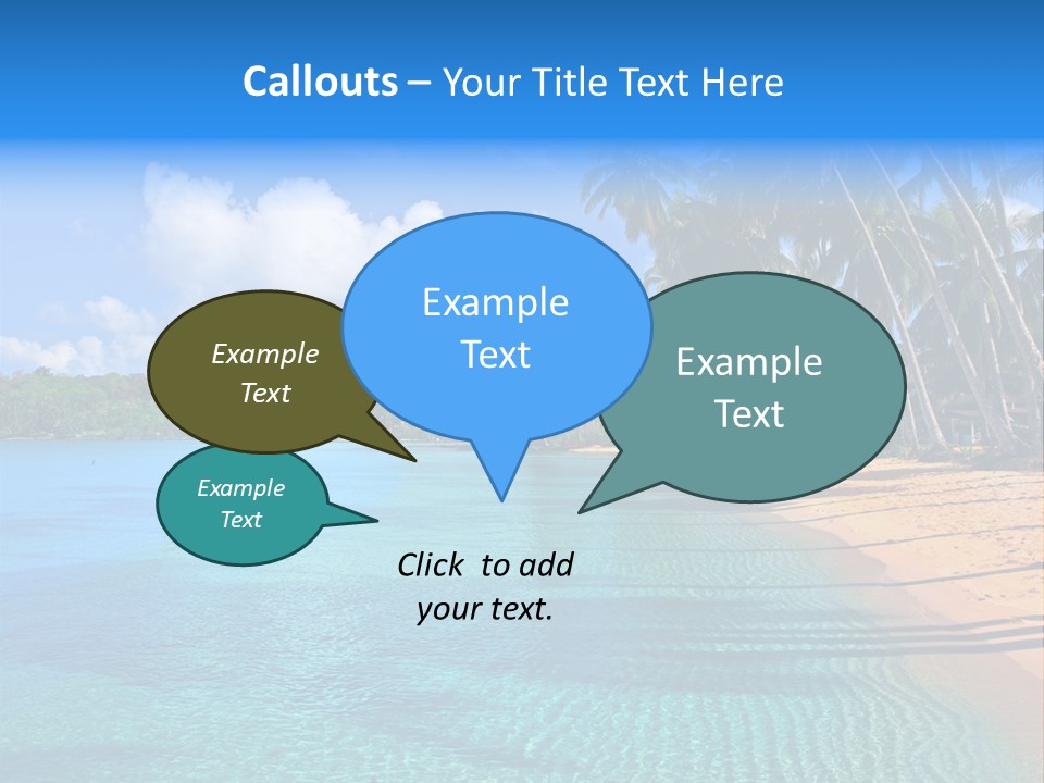 Tribal Turquoise Border PowerPoint Template