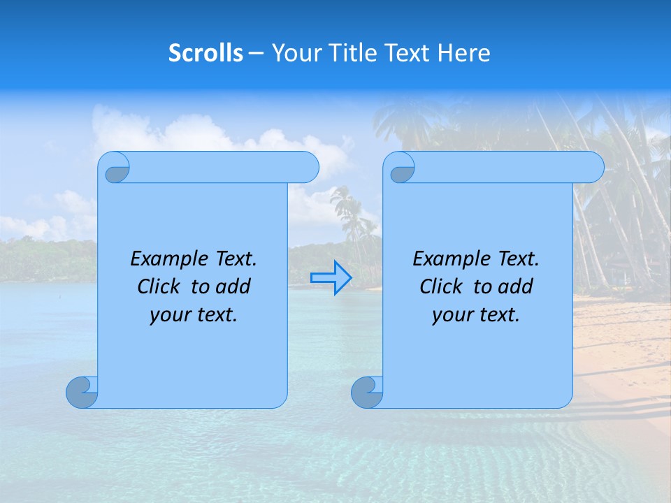 Tribal Turquoise Border PowerPoint Template