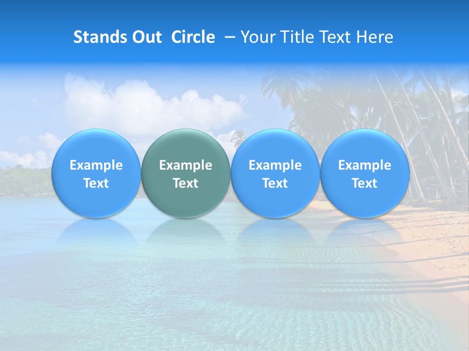 Tribal Turquoise Border PowerPoint Template