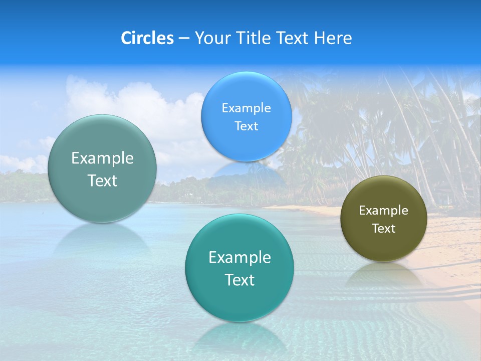 Tribal Turquoise Border PowerPoint Template
