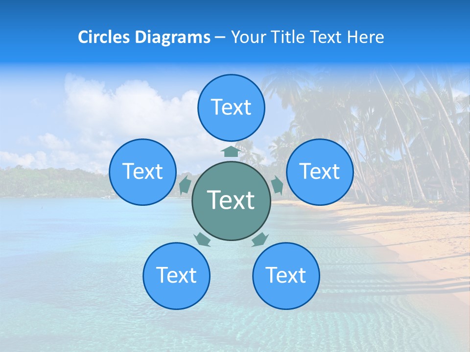 Tribal Turquoise Border PowerPoint Template