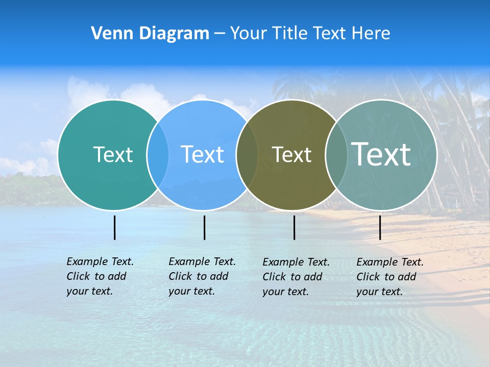 Tribal Turquoise Border PowerPoint Template