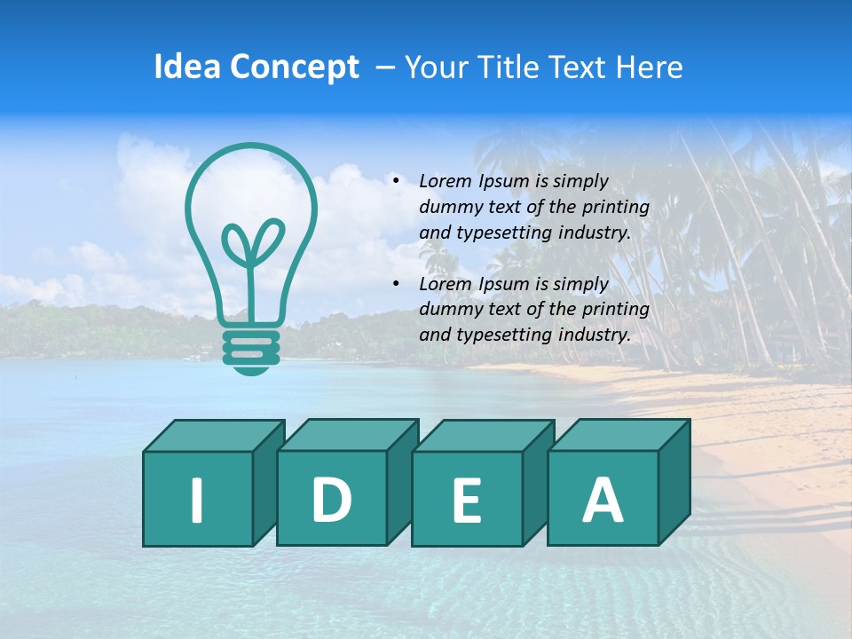 Tribal Turquoise Border PowerPoint Template