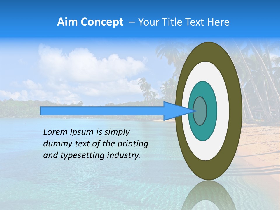 Tribal Turquoise Border PowerPoint Template