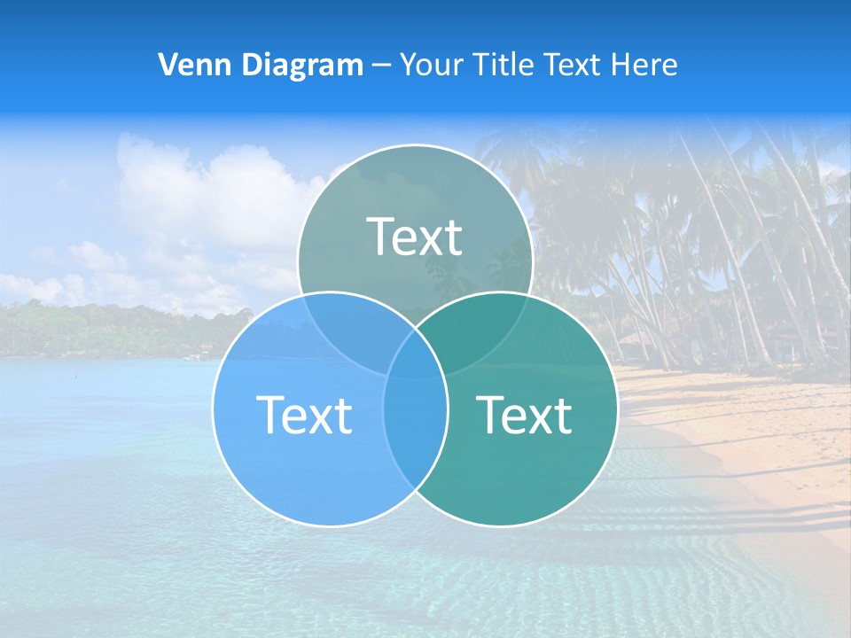 Tribal Turquoise Border PowerPoint Template