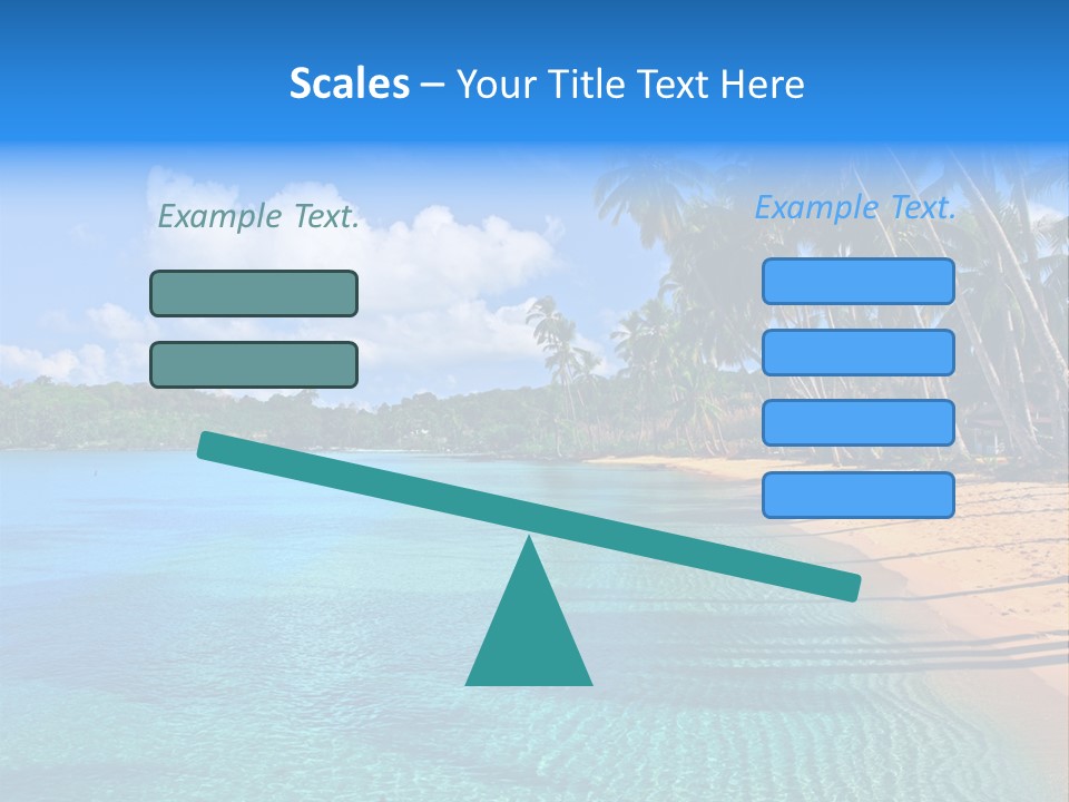 Tribal Turquoise Border PowerPoint Template