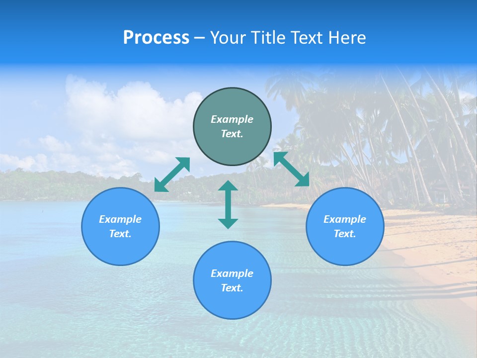 Tribal Turquoise Border PowerPoint Template