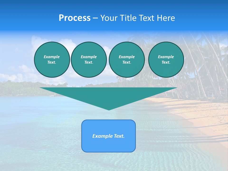 Tribal Turquoise Border PowerPoint Template