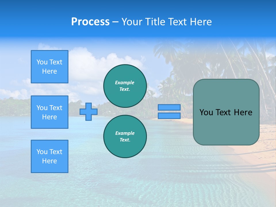 Tribal Turquoise Border PowerPoint Template